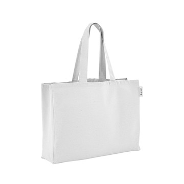 CAMDEN. Borsa in cotone (50%), cotone riciclato (30%) e poliestere (20% rPET) (280 g/m²) - 106 - Bianco
