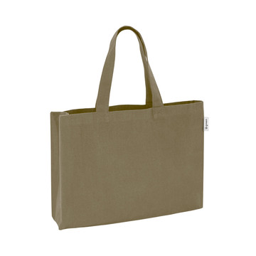 CAMDEN. Borsa in cotone (50%), cotone riciclato (30%) e poliestere (20% rPET) (280 g/m²) - 129 - Verde scuro