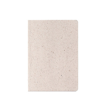 ORGANIC SEMI-RIGID. Block notes A5 con copertina semirigida fabbricata tramite materia organica degli elefanti (80%) - 150 - Naturale chiaro
