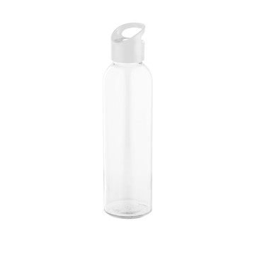 PORTIS GLASS. Borraccia in vetro con tappo in PP 500 mL - 106 - Bianco