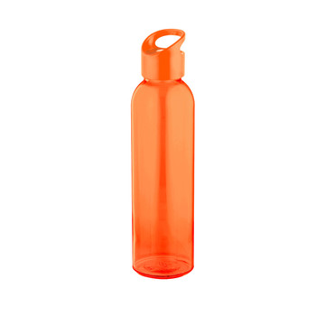 PORTIS GLASS. Borraccia in vetro con tappo in PP 500 mL - 128 - Arancione
