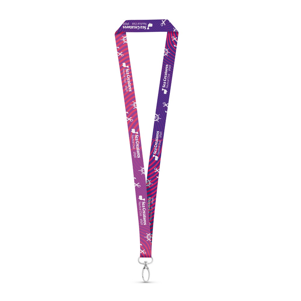 MANILA. SET Lanyard SUBLIMATION Lungo II (20 mm) con moschettone ovale da 20 mm