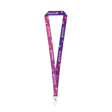MANILA. Lanyard per sublimazione in poliestere con moschettone - 106 - Bianco