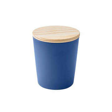 DUVAL. Candela profumata in bicchiere di vetro con coperchio in sughero 180 g - 104 - Blu
