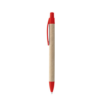REMI. Penna a sfera in carta kraft con clip - 105 - Rosso