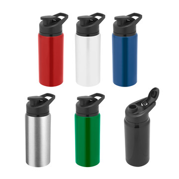 SHAWN. Borraccia sportiva in 100% alluminio riciclato 660 mL - SHAWN. Borraccia sportiva in 100% alluminio riciclato 660 mL