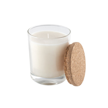 ZEN 180. Candela aromatica in una coppa di vetro con coperchio in sughero 180 g - 110 - Trasparente