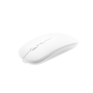 KHAN. Mouse wireless con batteria da 500 mAh in ABS riciclato (100% rABS) - 106 - Bianco
