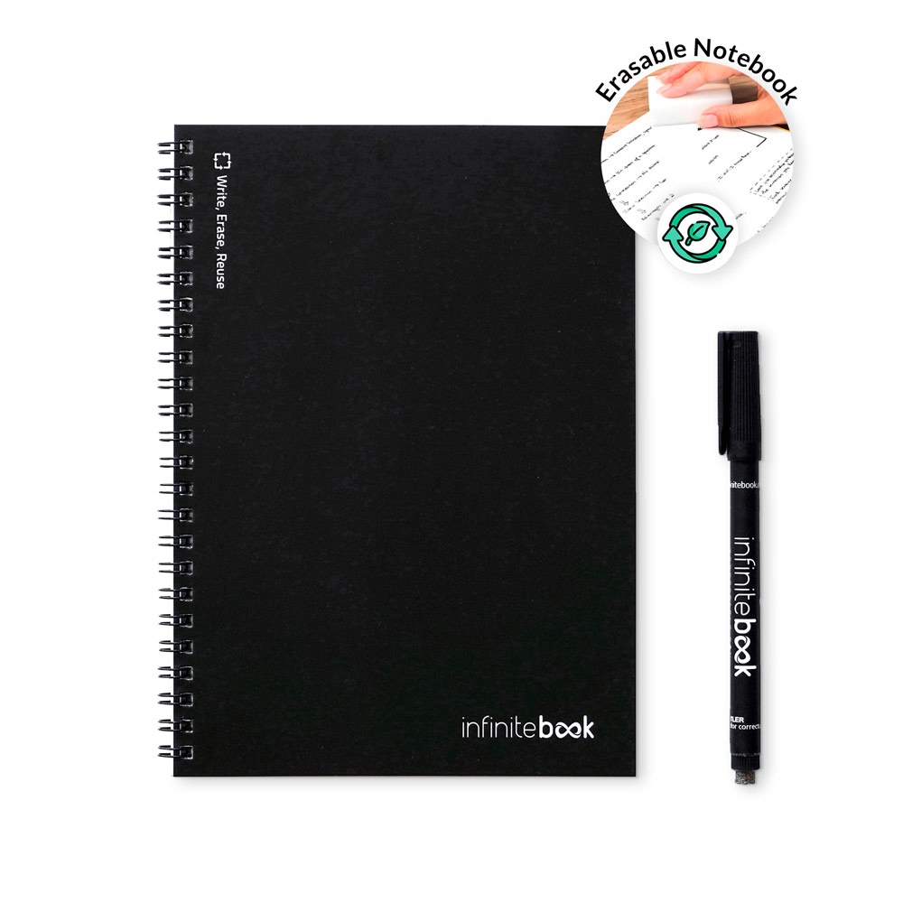 INFINITEBOOK LINED A5. Infinitebook con copertina flessibile e 15 pagine bianche stile lavagna bianca