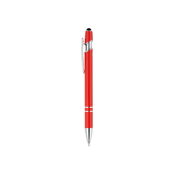 NEIL. Penna a sfera con corpo in alluminio riciclato (100% rAL) e punta tattile - 105 - Rosso