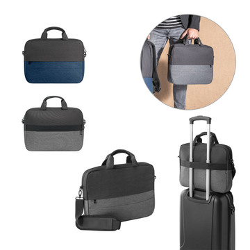 GENOA. Borsa imbottita per laptop in poliestere riciclato 600D ad alta densità da 15 - GENOA. Borsa imbottita per laptop in poliestere riciclato 600D ad alta densità da 15