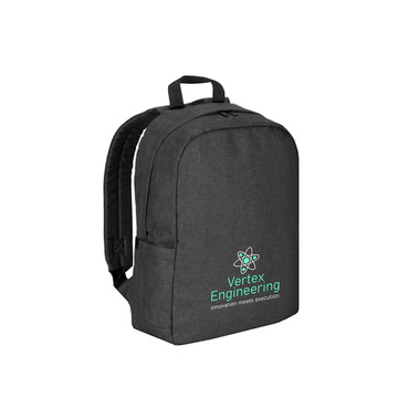 GIJON. Zaino per computer in poliestere riciclato ad alta densità 600D e foderato in poliestere riciclato 210D - 133 - Grigio scuro