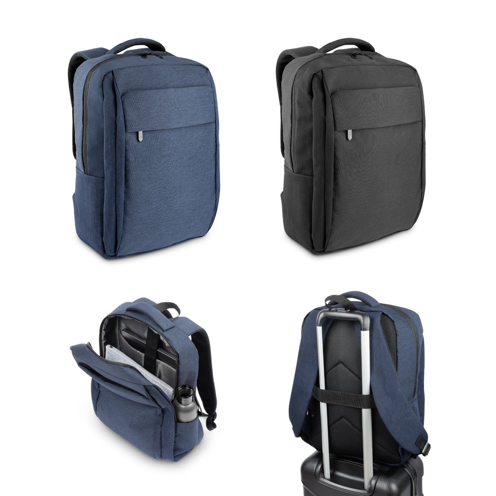 COVENTRY. Zaino porta laptop completamente imbottito in poliestere riciclato ad alta densità 300D e fodera in poliestere riciclato 210D 15.6'