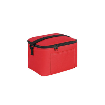 CANCUN. Borsa termica in poliestere riciclato 600D con cinghia regolabile 7 L - 105 - Rosso