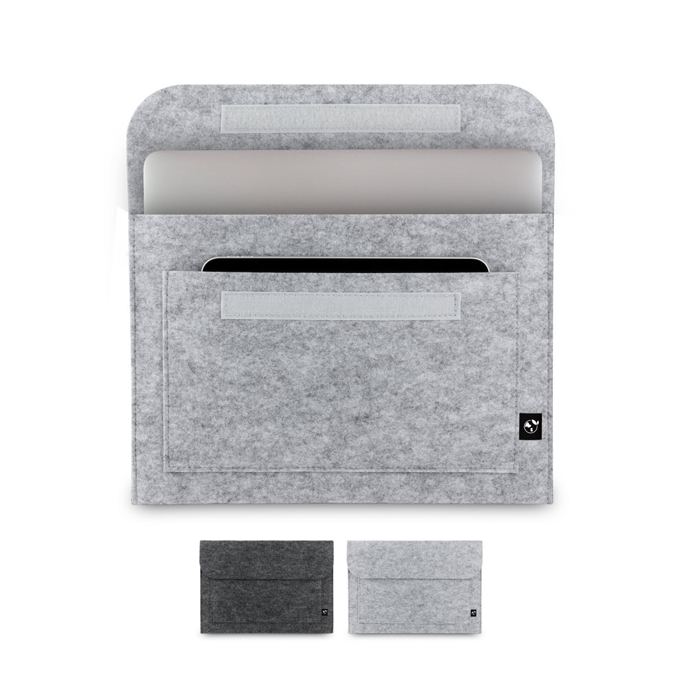 FELPY SLEEVE. Custodia per computer in feltro riciclato (100% rPET)