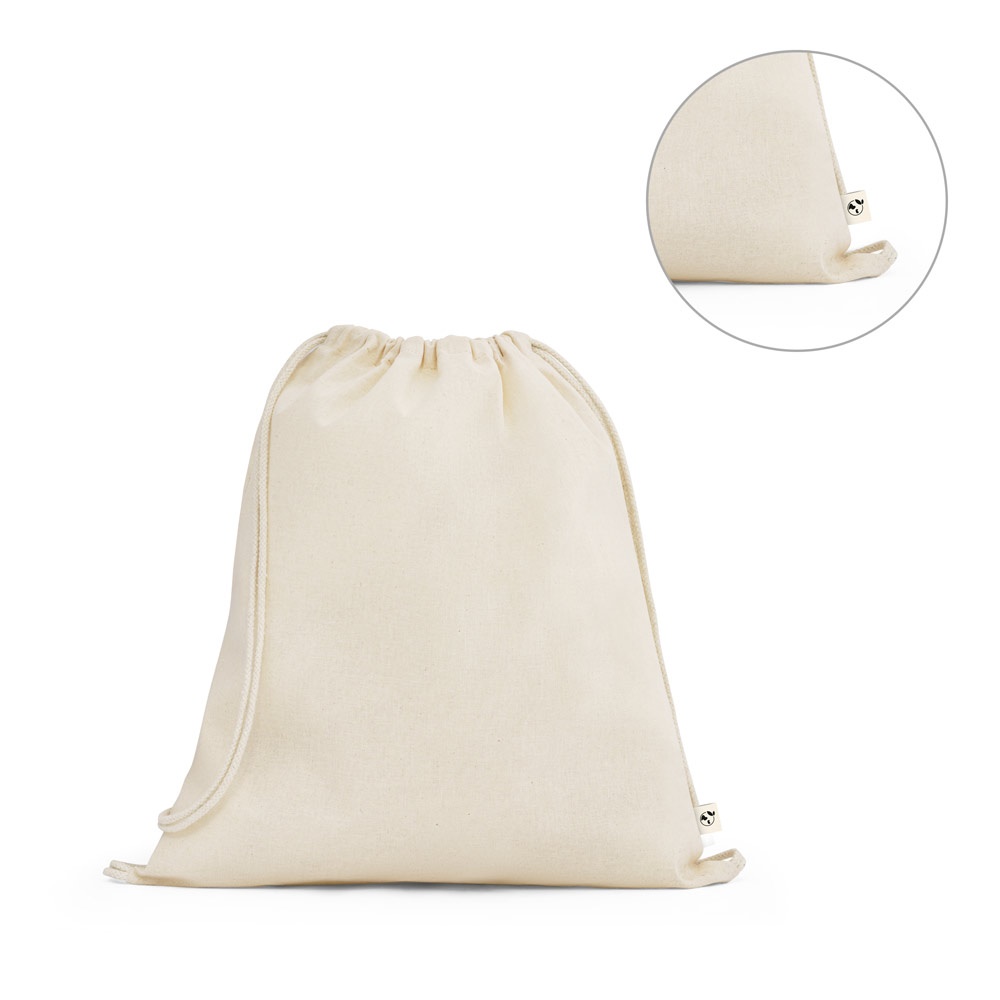 BELIZE. Zaino a sacca 100% cotone biologico (140 g/m²)
