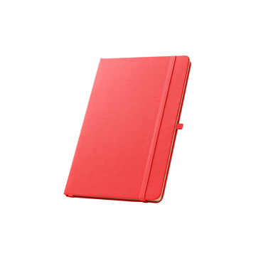 ANNE. Block notes A5 in poliestere riciclato (100% rPET) con fogli a righe - 105 - Rosso