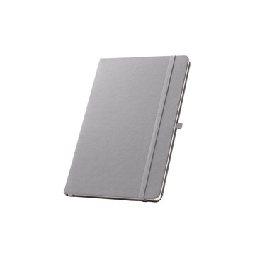 ANNE. Block notes A5 in poliestere riciclato (100% rPET) con fogli a righe - 113 - Grigio