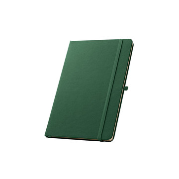 ANNE. Block notes A5 in poliestere riciclato (100% rPET) con fogli a righe - 129 - Verde scuro