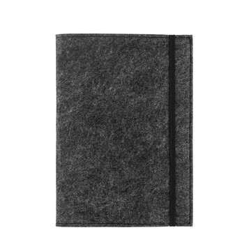 BALDWIN. Block notes A5 con copertina in feltro riciclato (100% rPET) e pagine a righe in carta riciclata al 100% - 133 - Grigio scuro