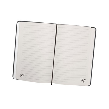 CAMPUS. A5 quaderno con copertina rigida in PU (riciclato al 35%) con pagine a righe al 100% riciclata - 103 - Nero