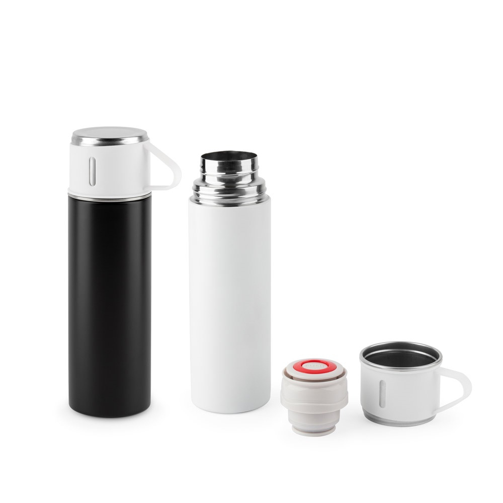 COMANECI. Borraccia in acciaio inox con doppia parete (90% riciclato) con finitura opaca 490 mL