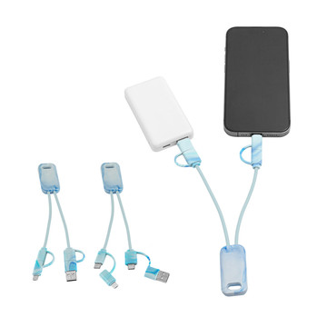 BERNERS. Cavo USB 6-in-1 superveloce in PET riciclato (100% rPET) - BERNERS. Cavo USB 6-in-1 superveloce in PET riciclato (100% rPET)