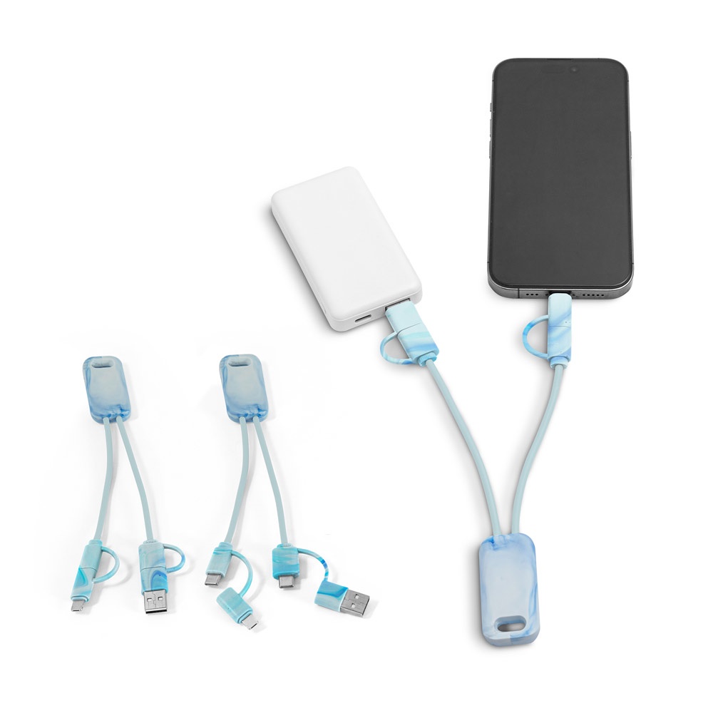 BERNERS. Cavo USB 6-in-1 superveloce in PET riciclato (100% rPET)