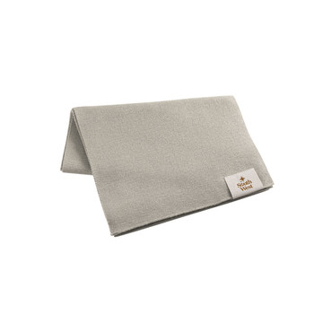 SERENITY. Sciarpa in poliestere riciclato (100% rPET) con dettaglio cucito per la personalizzazione - 123 - Grigio chiaro