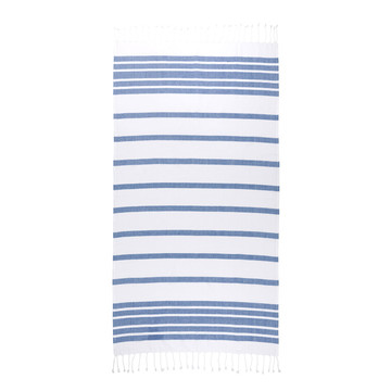 SARDENHA. Telo da mare in cotone (riciclato al 70%) e poliestere (riciclato al 30%) (180 g/m²) - 134 - Blu scuro