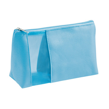 ANNIE. Pochette in microfibra e rete - 124 - Azzurro