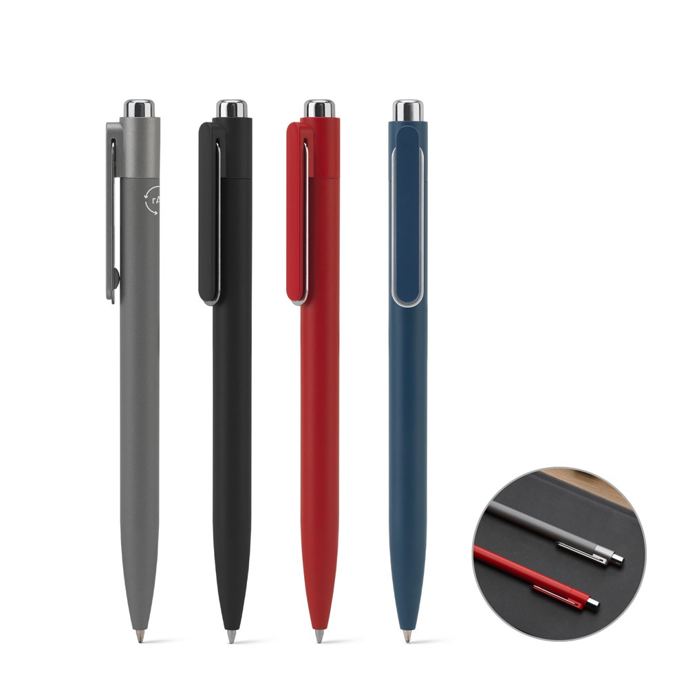 KYLIE. Penna a sfera in alluminio (riciclato al 94%) con clip innovativa