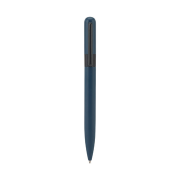 ELSIE ROUND. Penna a sfera in metallo (riciclato al 60%) dal design arrotondato - 104 - Blu