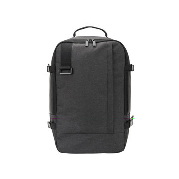 CIES. Zaino in poliestere riciclato 600D ad alta densità. Sviluppato per soddisfare le dimensioni richieste dalle compagnie aeree - 133 - Grigio scuro