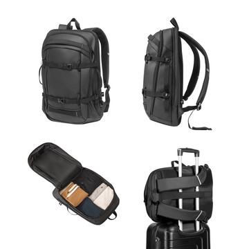 KAMPALA. Zaino porta computer in poliestere riciclato ad alta densità 900D, con il rivestimento resistente all'acqua e la fodera in poliestere riciclato 210D 17'3 - KAMPALA. Zaino porta computer in poliestere riciclato ad alta densità 900D, con il rivestimento resistente all'acqua e la fodera in poliestere riciclato 210D 17'3