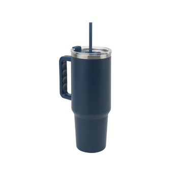 JOYNER XL. Tazza da viaggio grande in acciaio inossidabile (riciclata al 91%) con doppia parete isolata sottovuoto e finitura opaca da 1300 ml - 134 - Blu scuro