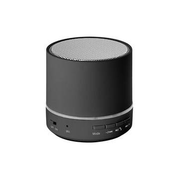 RE-PEREY. Altoparlante portatile da 3W con autonomia di 4h30m in ABS riciclato (100% rABS) - 103 - Nero