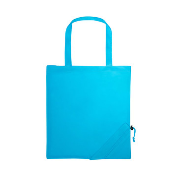 SHOPS. Borsa pieghevole in 190T - 124 - Azzurro