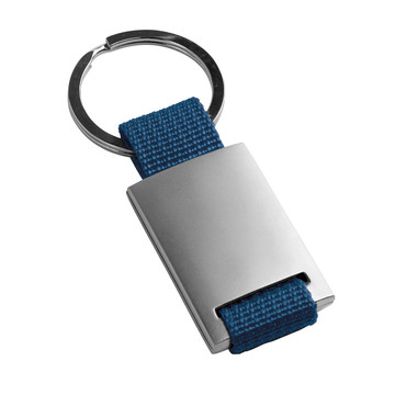 GRIPITCH. Portachiavi in metallo e fettuccia - 104 - Blu