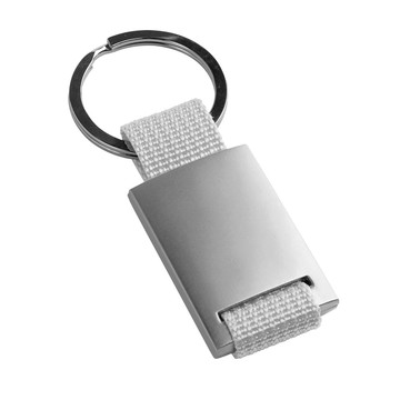 GRIPITCH. Portachiavi in metallo e fettuccia - 123 - Grigio chiaro