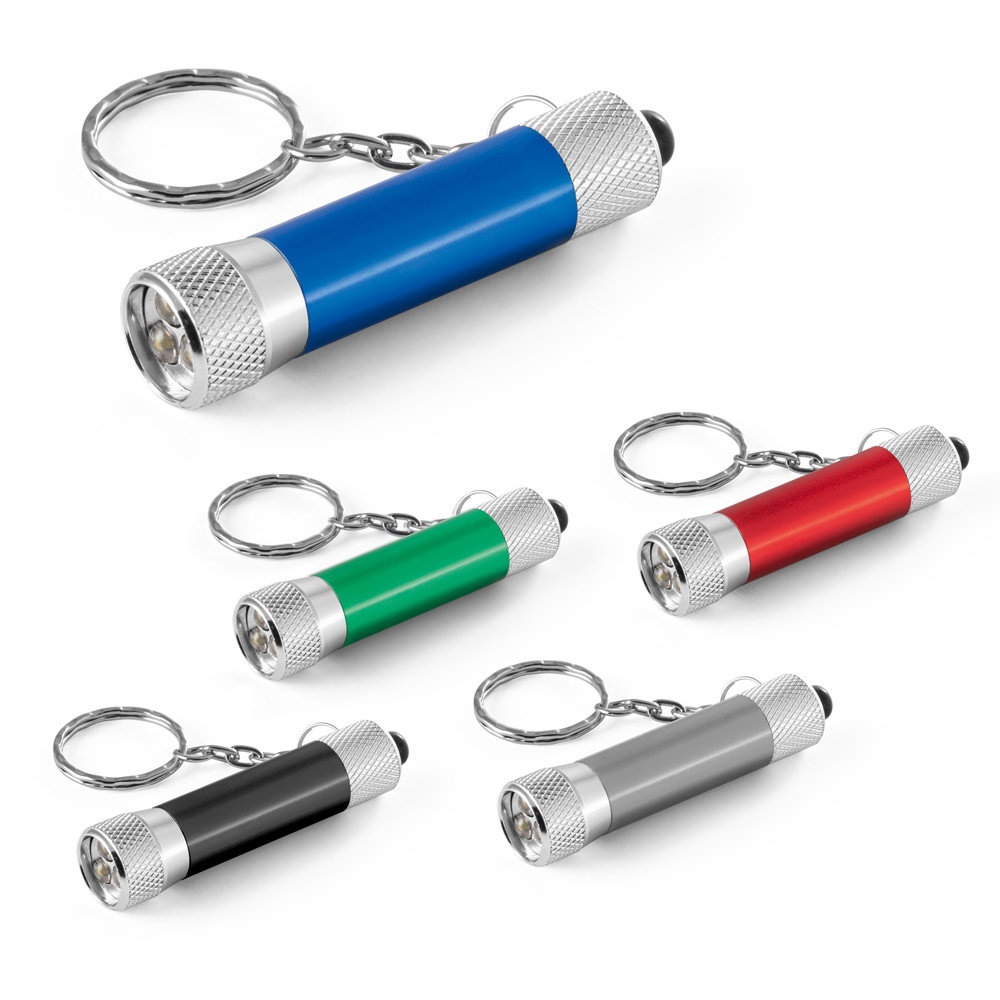 LERGAN. Portachiavi in alluminio con 3 luci a LED