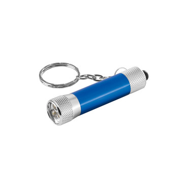 LERGAN. Portachiavi in alluminio con 3 luci a LED - 114 - Blu reale