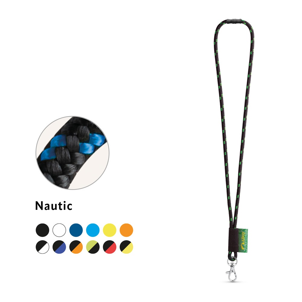 MANSFIELD. SET Lanyard NAUTIC Lungo (Ø 7 mm) con moschettone a leva da 9 mm e chiusura di sicurezza da Ø 7 mm