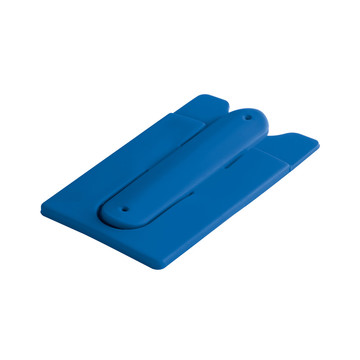 CARVER. Porta tessere con supporto per cellulare in silicone - 114 - Blu reale