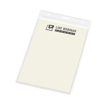 WHITMAN. Porta badge identificativo verticale in PVC - 110 - Trasparente