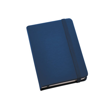 MEYER. Block notes tascabile in PU con pagine lisce - 104 - Blu