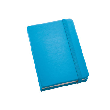 MEYER. Block notes tascabile in PU con pagine lisce - 124 - Azzurro