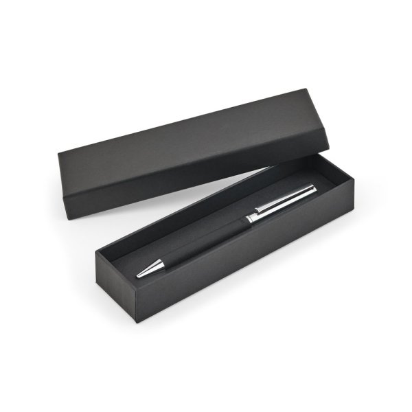 SLAUGHTER. Penna a sfera Dokumental® in acciaio inossidabile con finitura lucida e inchiostro nero - 103 - Nero