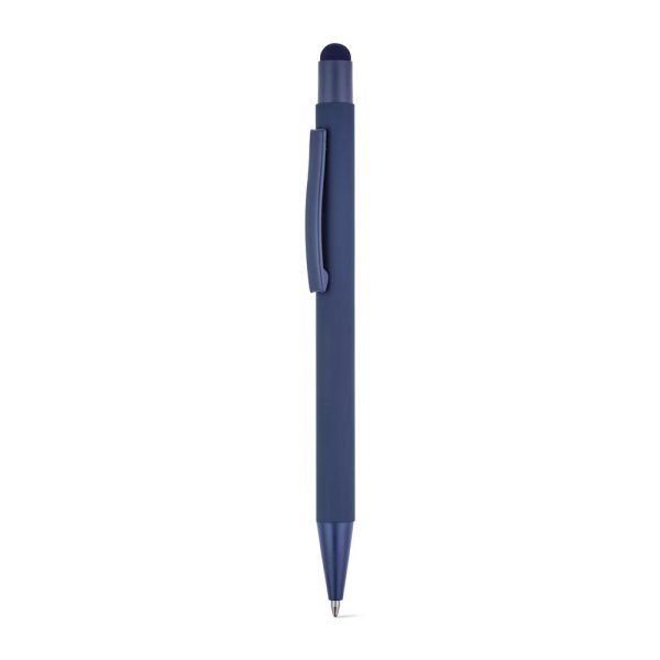 CLINT TOUCH. Penna a sfera dal design moderno, realizzata in alluminio riciclato (100% rAL) con finitura gommata - 104 - Blu