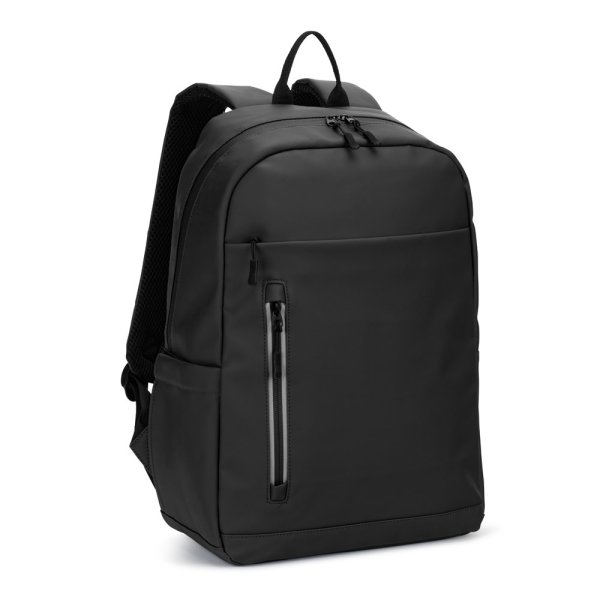 NOUMEA. Zaino per laptop (16") in PU, con cerniere resistenti all'acqua - 103 - Nero
